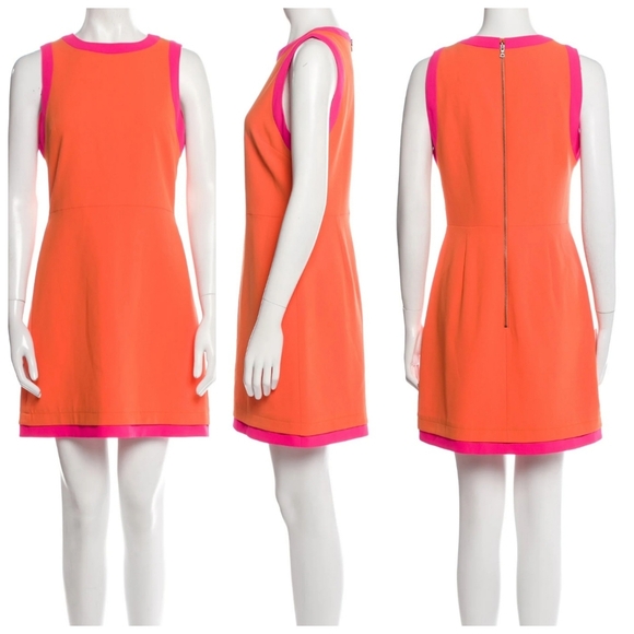 Alice + Olivia Alice + Olivia Truly Contrast Trim Sheath Dress Size 8 - Picture 13 of 16